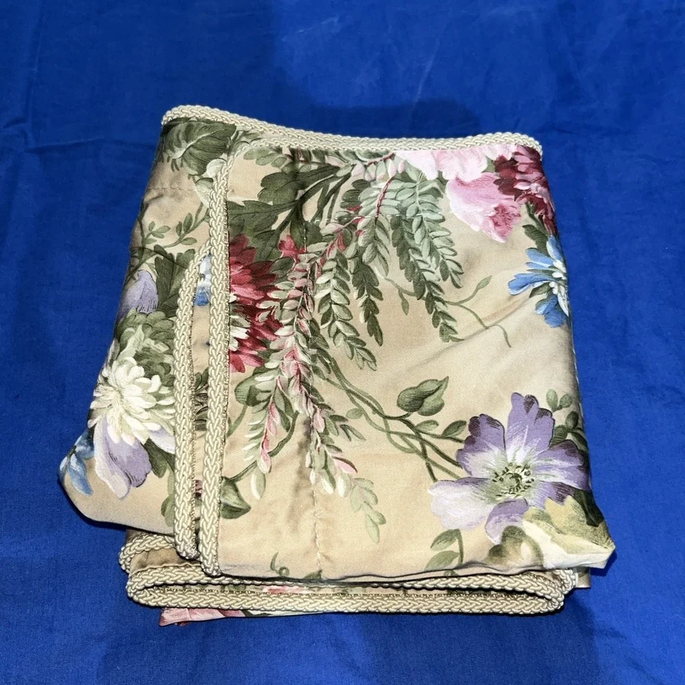 Vintage Ralph Lauren ADRIANA Floral Pillow Shams Cotton European Size Set Of 2